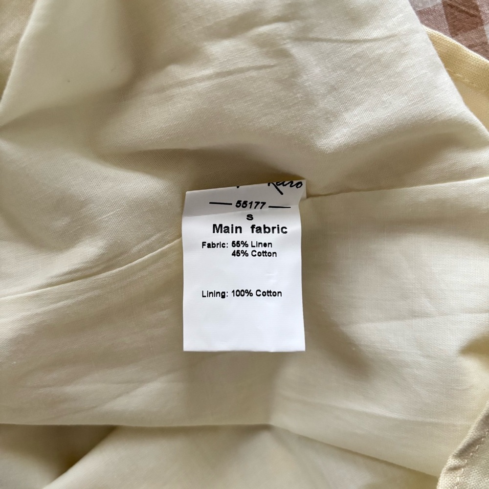 SimpleRetro Elegant Cream A-Line Linen/Cotton Skirt - Picture 5 of 7